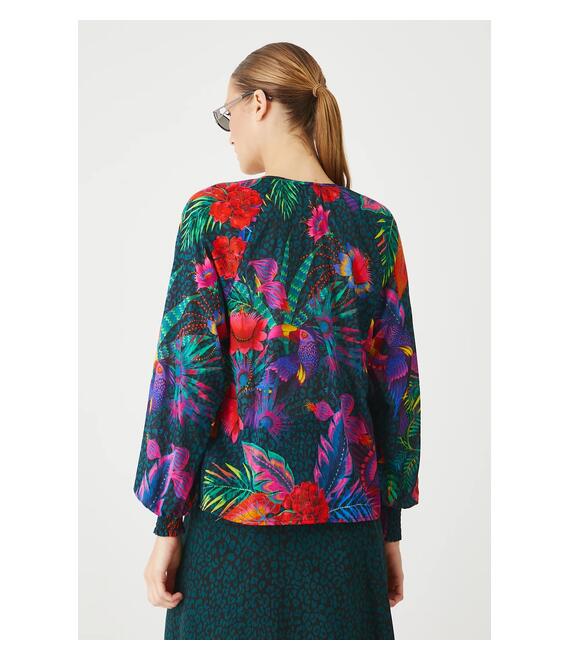 Βαμβακερή μπλούζα Medicine γυναικεία, χρώμα: πολύχρωμο