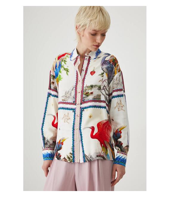 Πουκάμισο Medicine χρώμα: πολύχρωμο