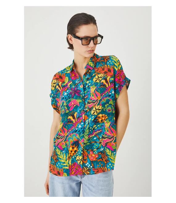 Πουκάμισο Medicine χρώμα: πολύχρωμο