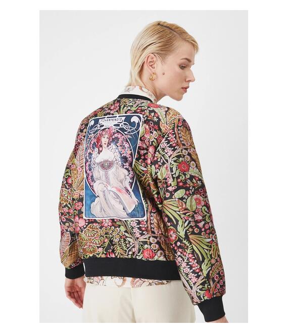 Μπουφάν bomber Medicine γυναικεία, χρώμα: πολύχρωμο
