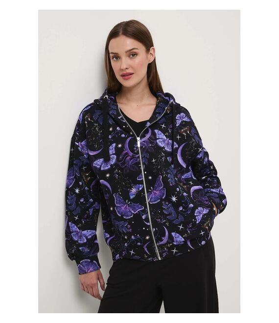 Μπλούζα Medicine χρώμα: μαύρο, με κουκούλα