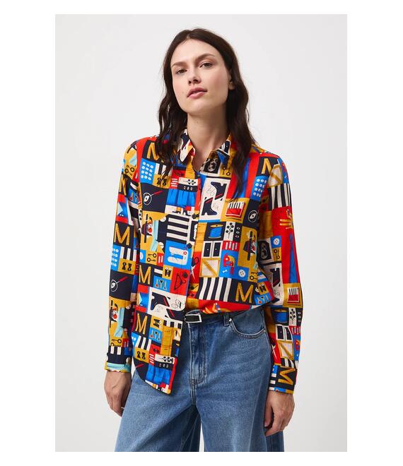 Πουκάμισο Medicine χρώμα: πολύχρωμο