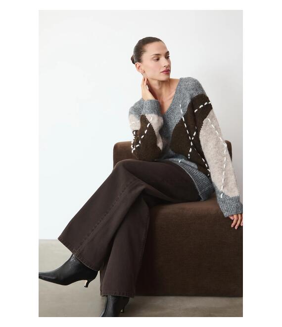 Πουλόβερ με προσθήκη μαλλιού Medicine χρώμα: πολύχρωμο