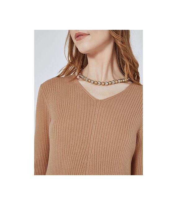 Φόρεμα μίντι πλεκτό ριπ SN7948.8521+5