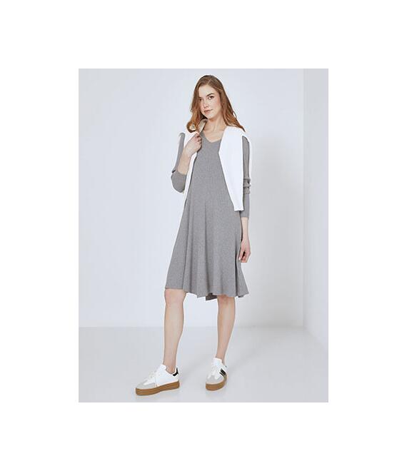 Φόρεμα μίντι πλεκτό ριπ SN7948.8521+2