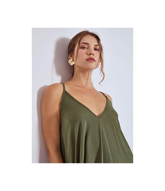 Φόρεμα μάξι με χιαστί λεπτομέρειες SN8011.8535+4