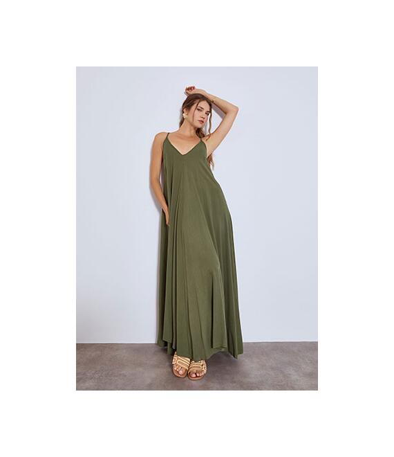 Φόρεμα μάξι με χιαστί λεπτομέρειες SN8011.8535+4