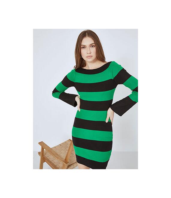 Φόρεμα μίνι πλεκτό ριγέ SN9423.8585+3