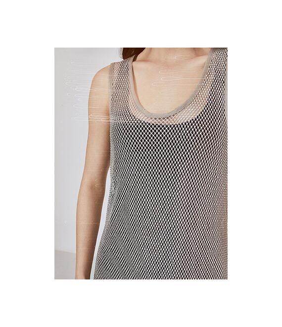 Φόρεμα μίνι δίχτυ με strass SN9423.8816+2