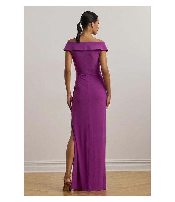 Φόρεμα Lauren Ralph Lauren χρώμα: μοβ, 253863940