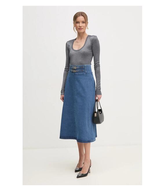 Μακρυμάνικο Pinko χρώμα: ασημί, 104650 A2CQ