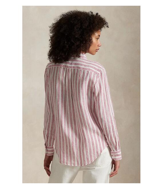 Πουκάμισο από λινό Polo Ralph Lauren χρώμα: άσπρο, 211970691