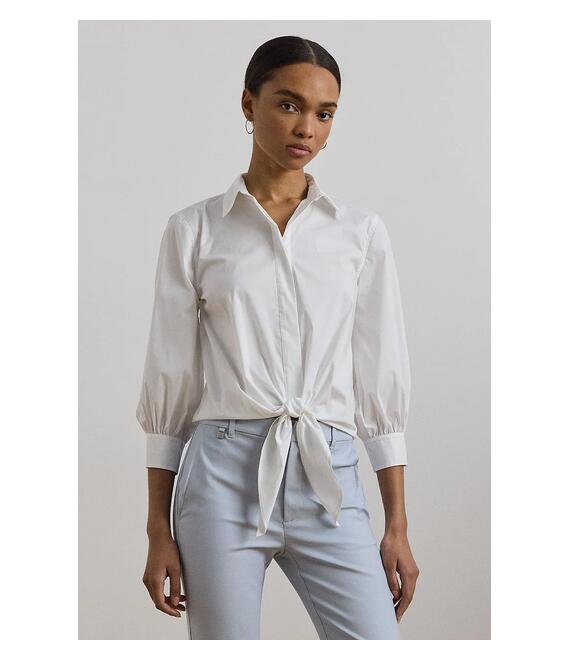 Πουκάμισο Lauren Ralph Lauren χρώμα: άσπρο, 200963800