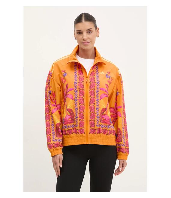 Μπουφάν adidas x Farm Rio χρώμα: πορτοκαλί, JD6305