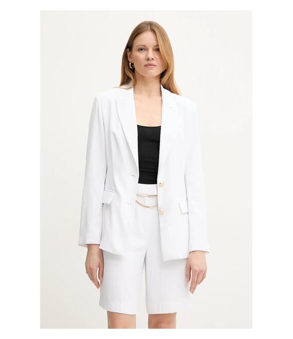 Σακάκι Fracomina χρώμα: άσπρο, FS25SJ3002W47601