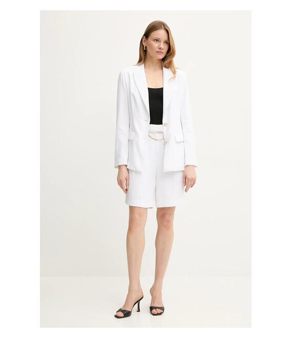 Σακάκι Fracomina χρώμα: άσπρο, FS25SJ3002W47601