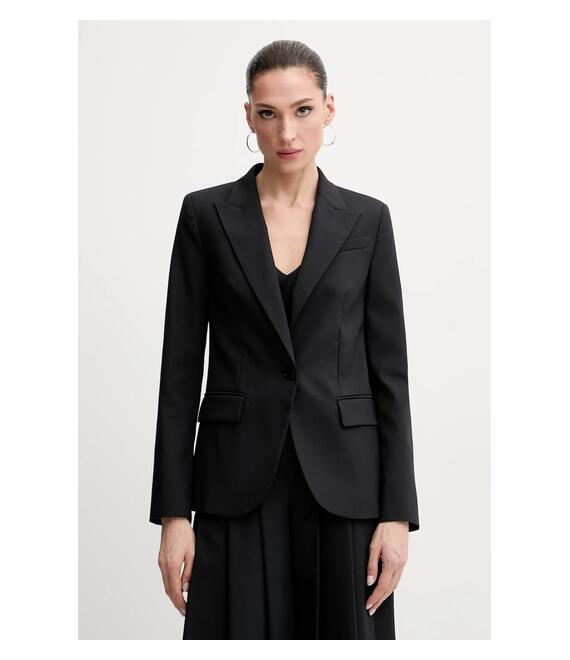 Σακάκι Karl Lagerfeld χρώμα: μαύρο, A2W14023