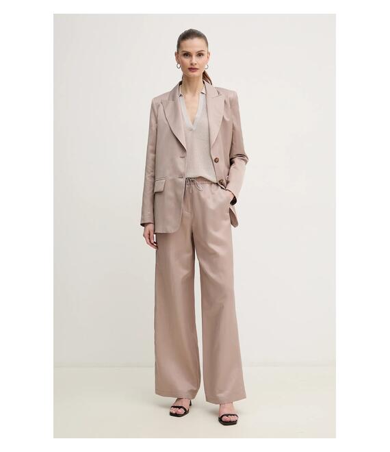 Blazer με μείγμα λινών Marc Aurel χρώμα: μπεζ, 3925-1020-93406