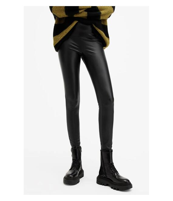 Κολάν AllSaints CORA FAUX χρώμα: μαύρο, W049TB