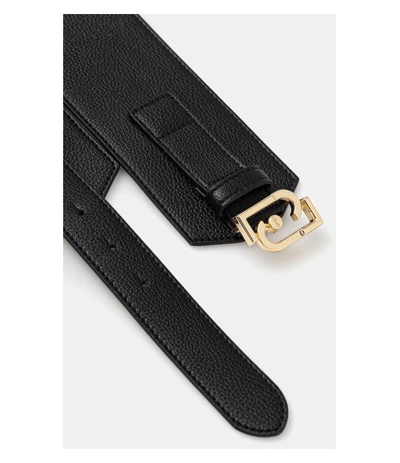 Ζώνη Liu Jo χρώμα: μαύρο, AA5236 E0058