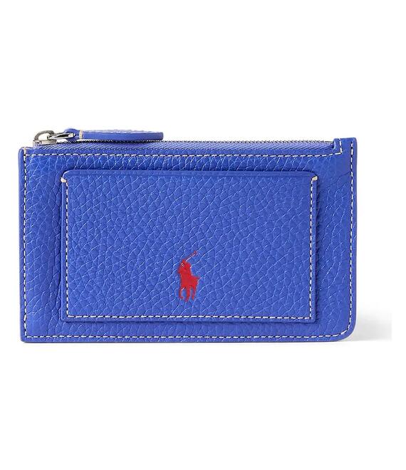 Δερμάτινο πορτοφόλι Polo Ralph Lauren γυναικείο, χρώμα: μοβ, 427949872