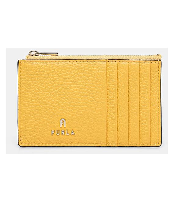 Δερμάτινο πορτοφόλι Furla γυναικείο, χρώμα: κίτρινο, WP00310 HSF000 CRE00
