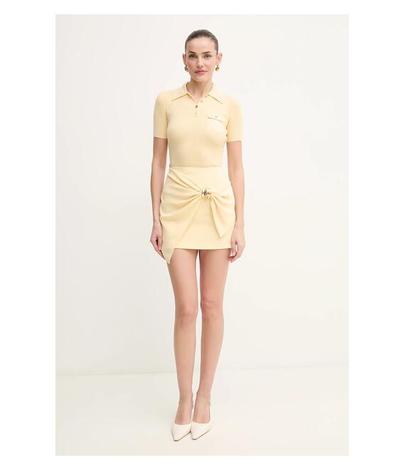 Φούστα Elisabetta Franchi χρώμα: κίτρινο, GO07351E2