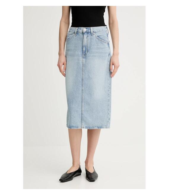 Τζιν φούστα Levi's HR BACK SLIT SKIRT χρώμα: μπλε, 001VH