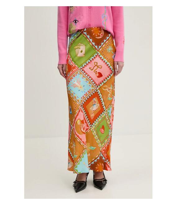 Φούστα Never Fully Dressed χρώμα: πορτοκαλί, NFDSK615