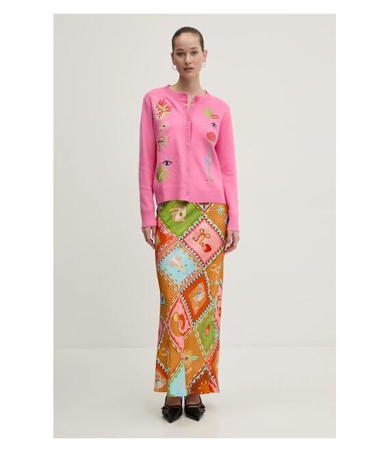 Φούστα Never Fully Dressed χρώμα: πορτοκαλί, NFDSK615