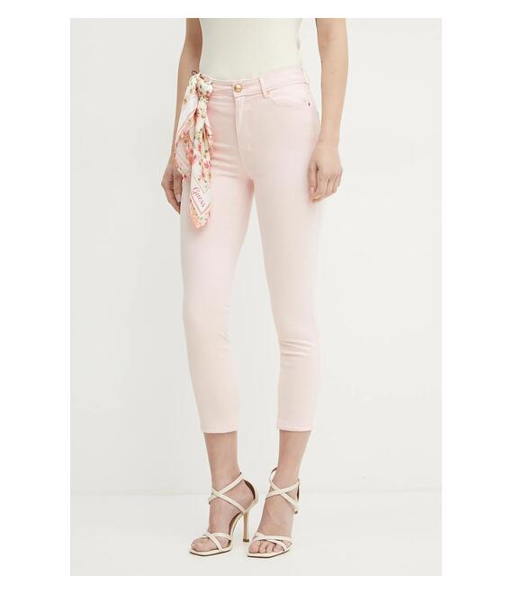 Τζιν παντελόνι Guess CAPRI χρώμα: ροζ, W5GA91 W93CM