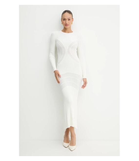 Φόρεμα Pinko χρώμα: μπεζ, 104631 A2E6