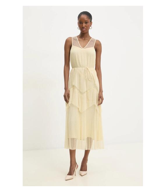 Φόρεμα Twinset χρώμα: κίτρινο, 251TP2511