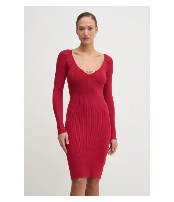 Φόρεμα Guess SASHA χρώμα: κόκκινο, W5RK07 Z2YJ2