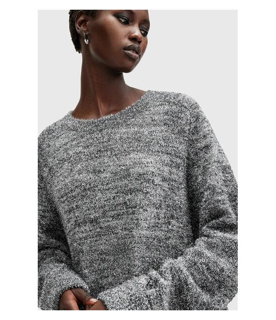 Φόρεμα AllSaints DAZZLE χρώμα: γκρι, W274DB