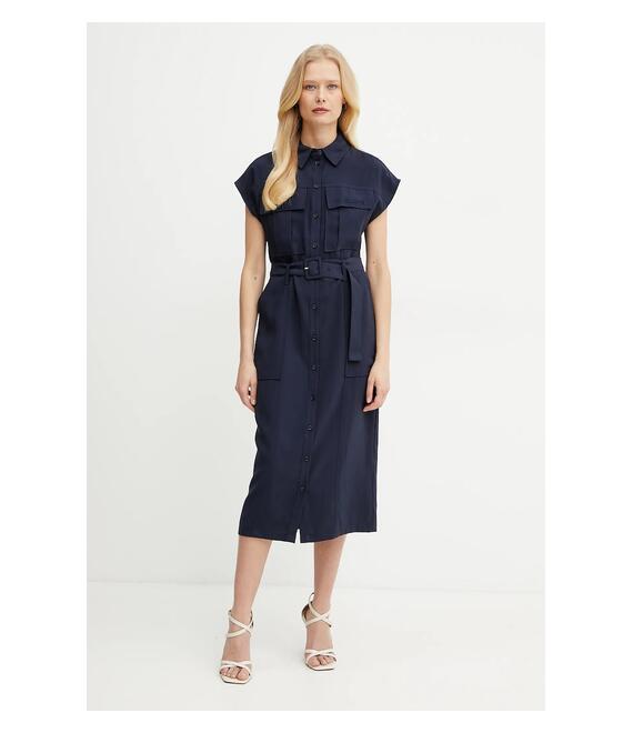 Φόρεμα Patrizia Pepe χρώμα: ναυτικό μπλε, 2A2870 A573