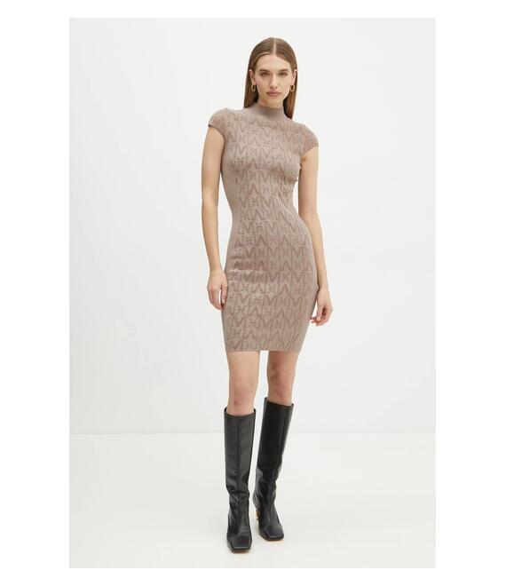 Φόρεμα Marciano Guess HERMIONE χρώμα: μπεζ, 4BGK0A 5661Z