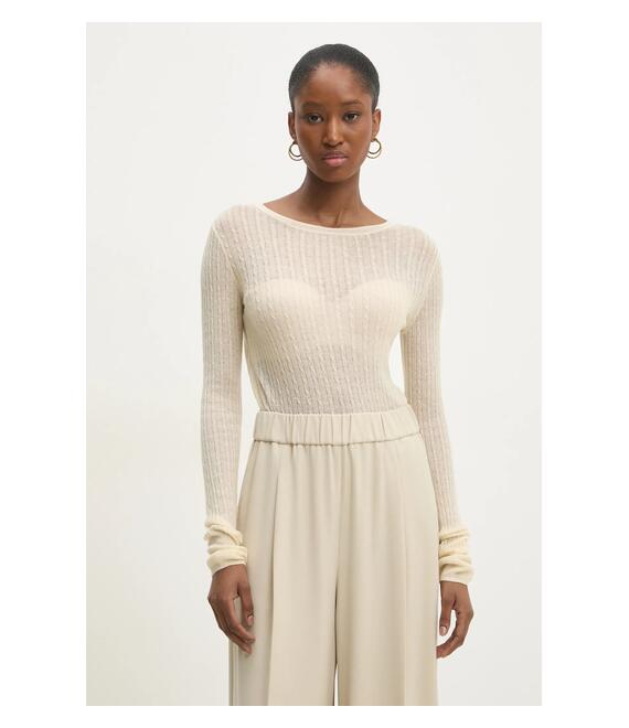 Μάλλινο πουλόβερ Patrizia Pepe γυναικείο, χρώμα: κίτρινο, 8K0264 K034