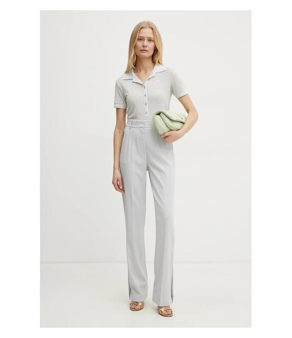 Πόλο Patrizia Pepe χρώμα: ασημί, 8K0279 K128