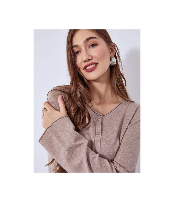 Ζακέτα πλεκτή με απαλή υφή WT1042.5001+2