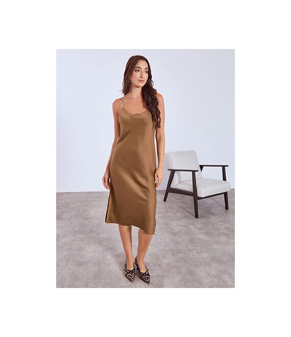 Φόρεμα μίντι με μεταλλικές λεπτομέρειες WT7584.8796+2