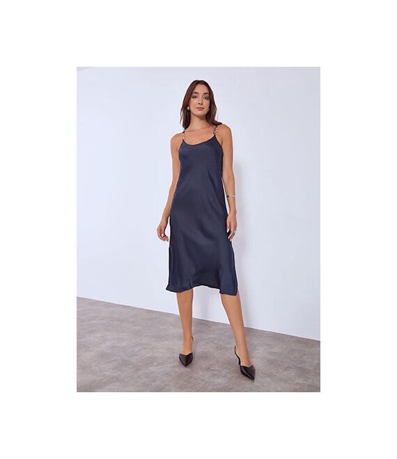 Φόρεμα μίντι με μεταλλικές λεπτομέρειες WT7584.8796+4