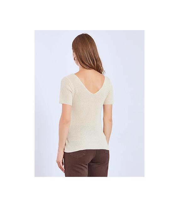 Μπλούζα κοντομάνικη μεταλλιζέ WT7693.4014+4