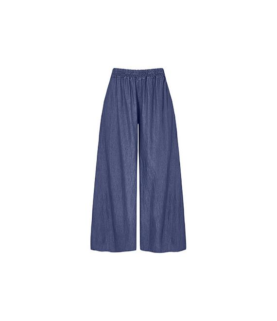 Παντελόνα oversized με denim όψη WT7830.1201+1