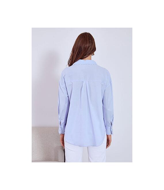 Πουκάμισο με λουλούδια και strass WT9844.3011+2