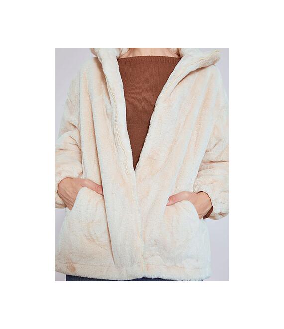 Γούνα μονόχρωμη με φερμουάρ WT9844.6666+3