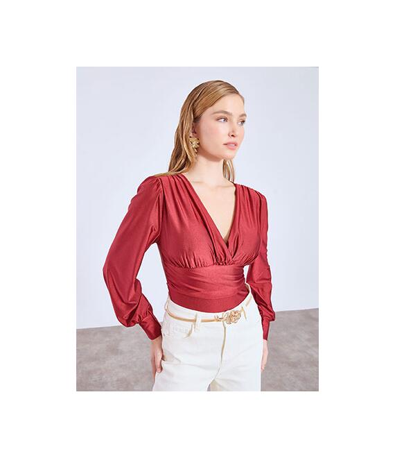 Κορμάκι γυαλιστερό με σούρες WT9875.4078+3