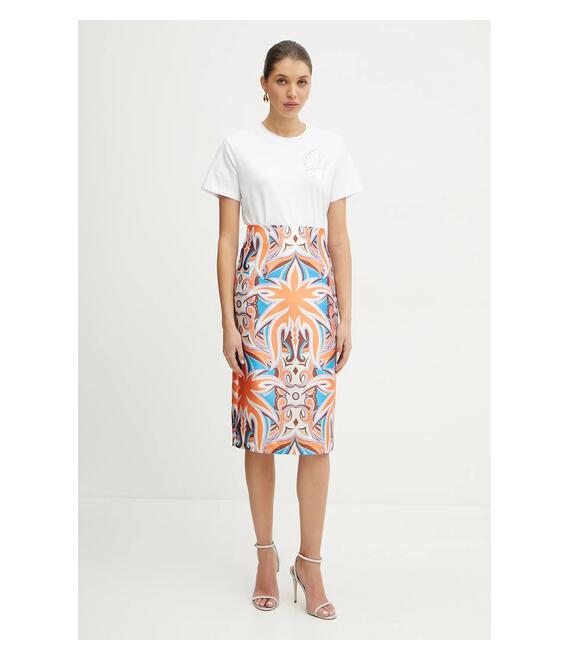 Φούστα Silvian Heach PAVOB χρώμα: πορτοκαλί, CVP25070LO