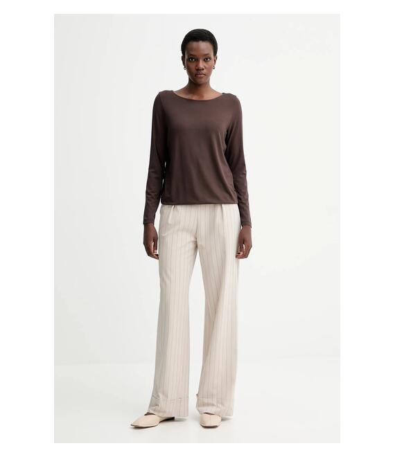 Μακρυμάνικο Marc O'Polo χρώμα: καφέ, 511205252697