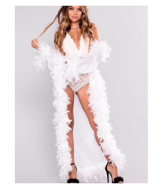 ΛΕΥΚΟ ΜΑΚΡΥ ΚΙΜΟΝΟ ΜΕ ΦΤΕΡΑ - LUXY